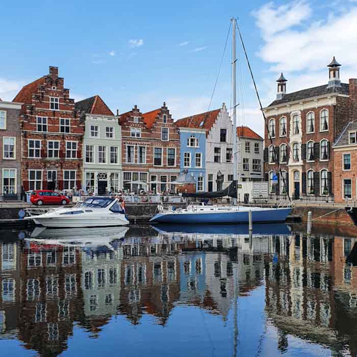 Goes - main harbour with boats - Discover True Netherlands