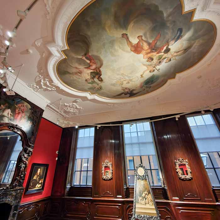 Museum De LakenHal in Leiden - room with beautiful ceiling painting- Discover True Netherlands