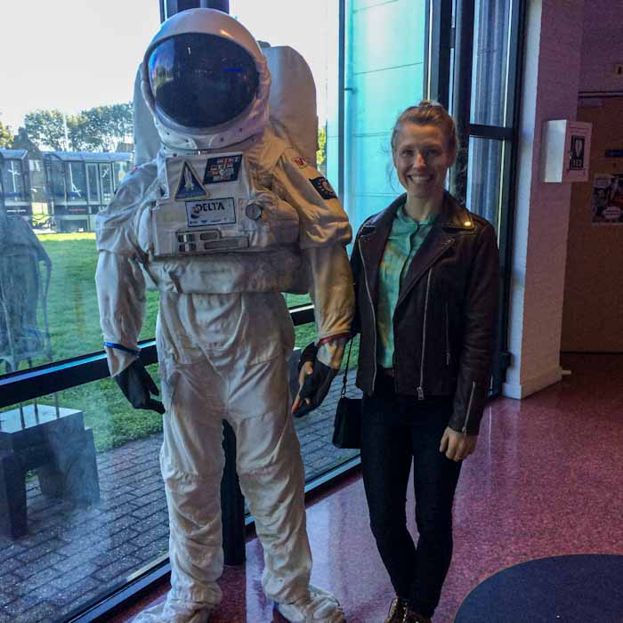 Space Expo Noordwijk - Standing next to space suit - Discover True Netherlands