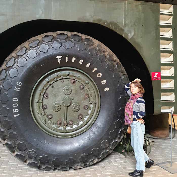 War Museum Overloon - Oorlogsmuseum Overloon - giant wheel of a military vehicle - Discover True Netherlands