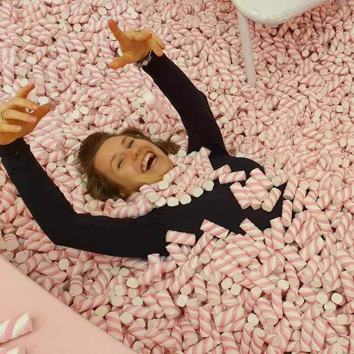 Wondr Amsterdam- Laying in the pool of marshmellows - Discover True Netherlands